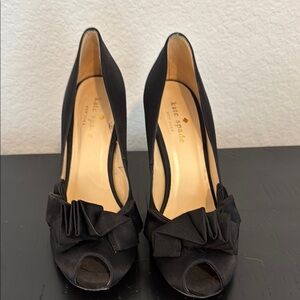 Kate Spade Black Peep Toe Heels